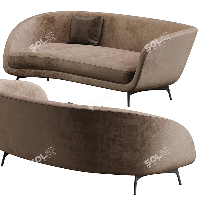 Elegant and Timeless Sofa 3D model image 2
