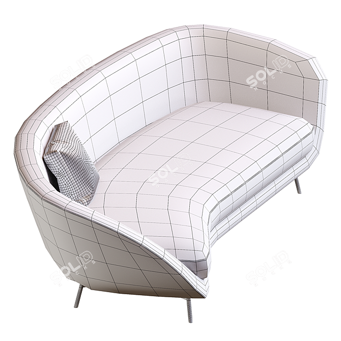 Elegant and Timeless Sofa 3D model image 5