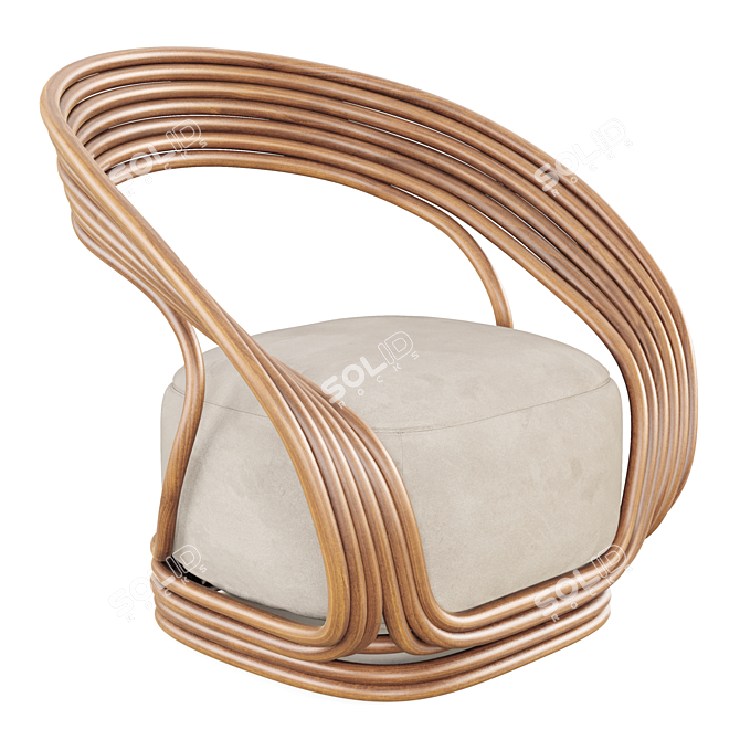 Eva Armchair: Modern Italian Design 3D model image 1