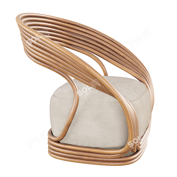 Eva Armchair: Modern Italian Design 3D model image 3