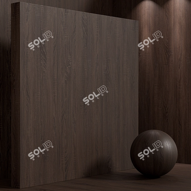 Seamless Oak Wood Material Set 3D model image 3