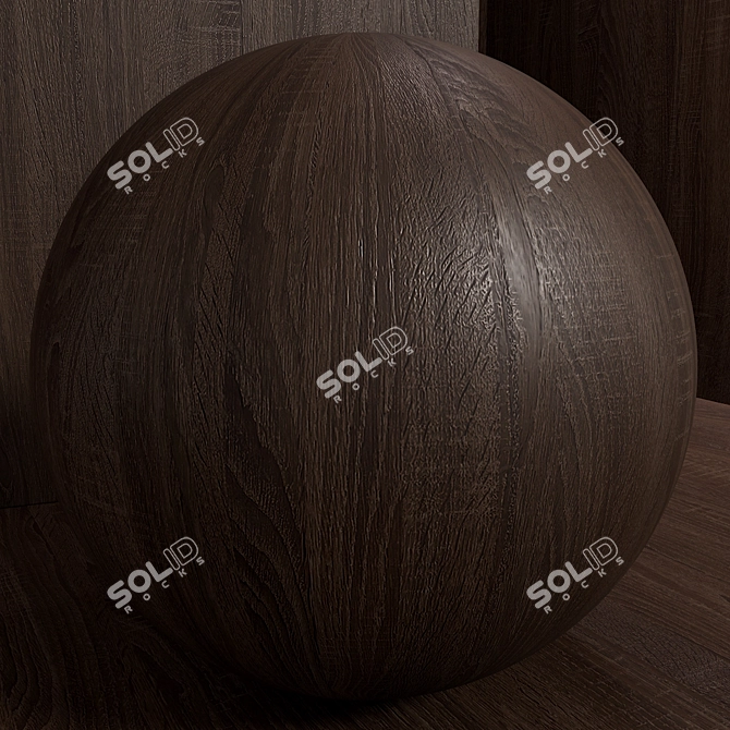 Seamless Oak Wood Material Set 3D model image 6