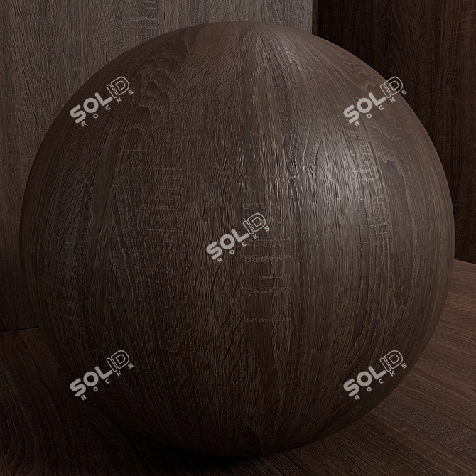 Seamless Oak Wood Material Set 3D model image 7