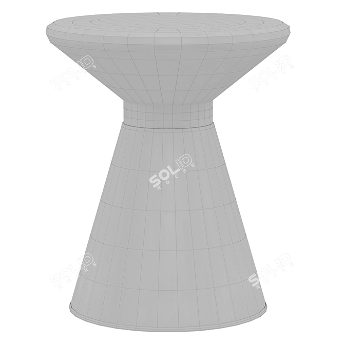 Contemporary Black Glass Side Table 3D model image 2