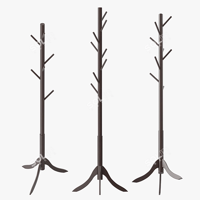 Versatile Coat Rack Stand 3D model image 4