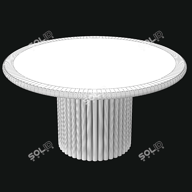 Scalloped Jewel Meals Table 02 3D model image 4