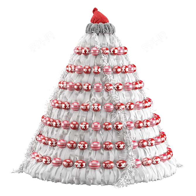 Christmas Fabric Tree Decoration 2015 3D model image 1