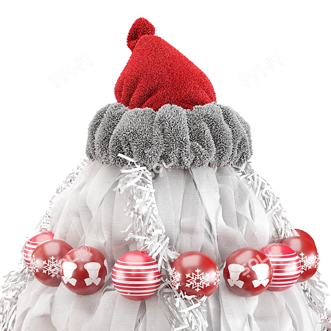 Christmas Fabric Tree Decoration 2015 3D model image 2