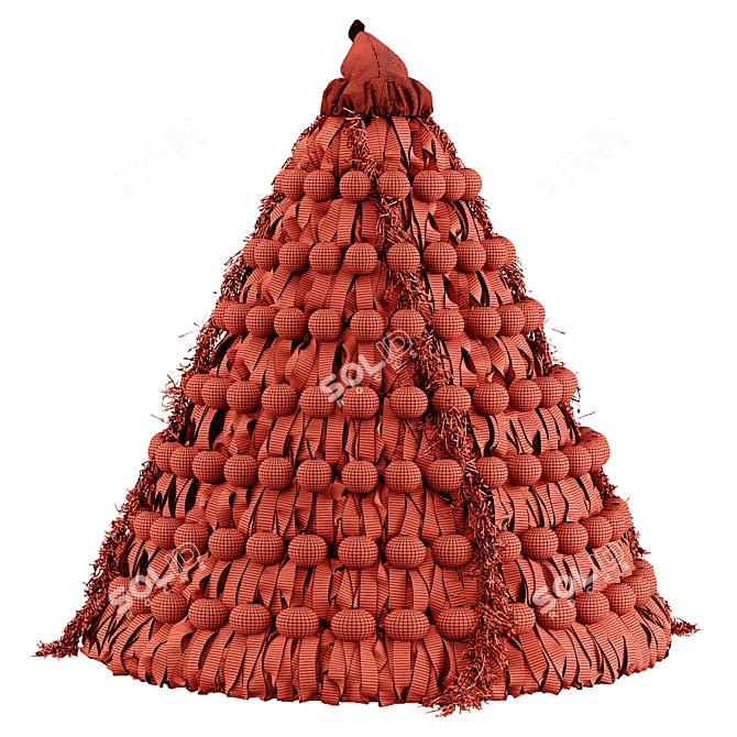 Christmas Fabric Tree Decoration 2015 3D model image 3