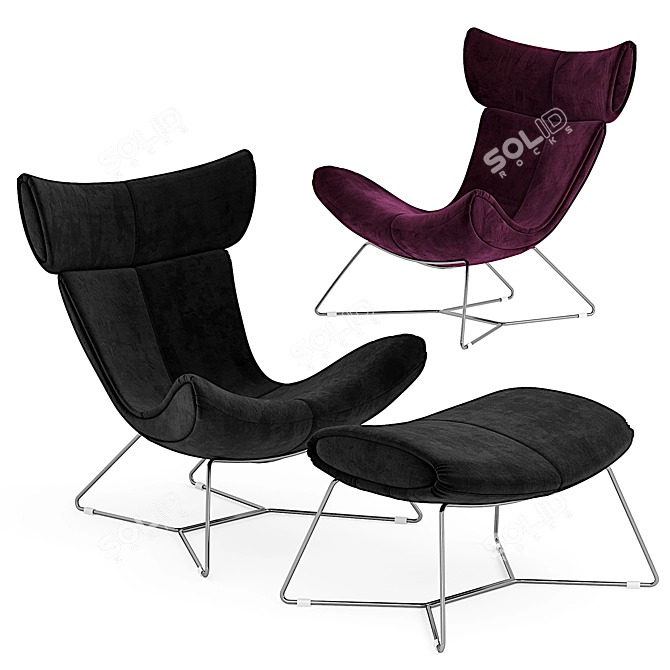 Imola Lounge Armchair 3D Model 3D model image 1