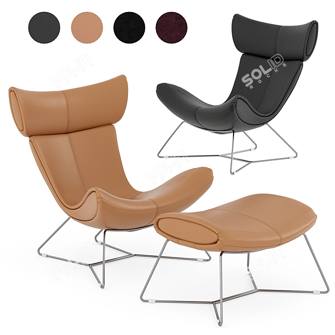 Imola Lounge Armchair 3D Model 3D model image 2