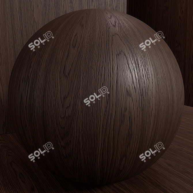 Seamless Oak Wood Material Set 3D model image 3