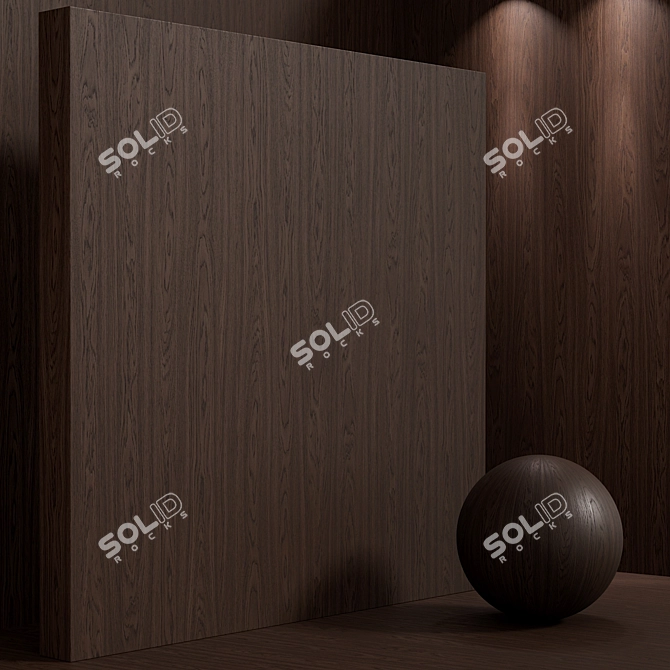 Seamless Oak Wood Material Set 3D model image 6