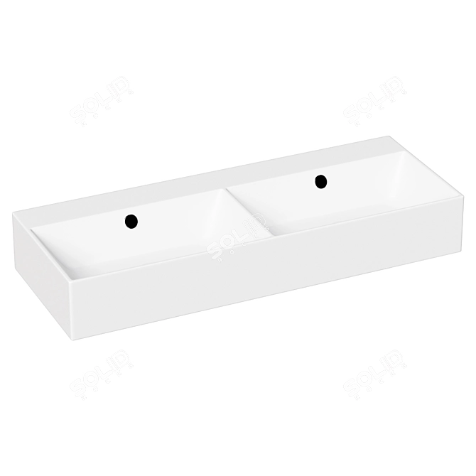 Funktion Double White Double Basin 3D model image 1