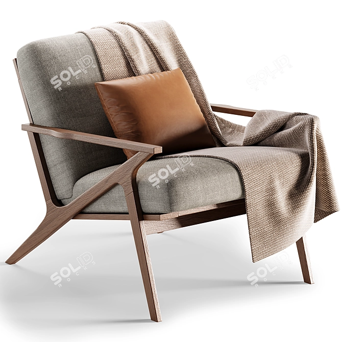 Sophisticated Cavett Accent Chair 3D model image 1