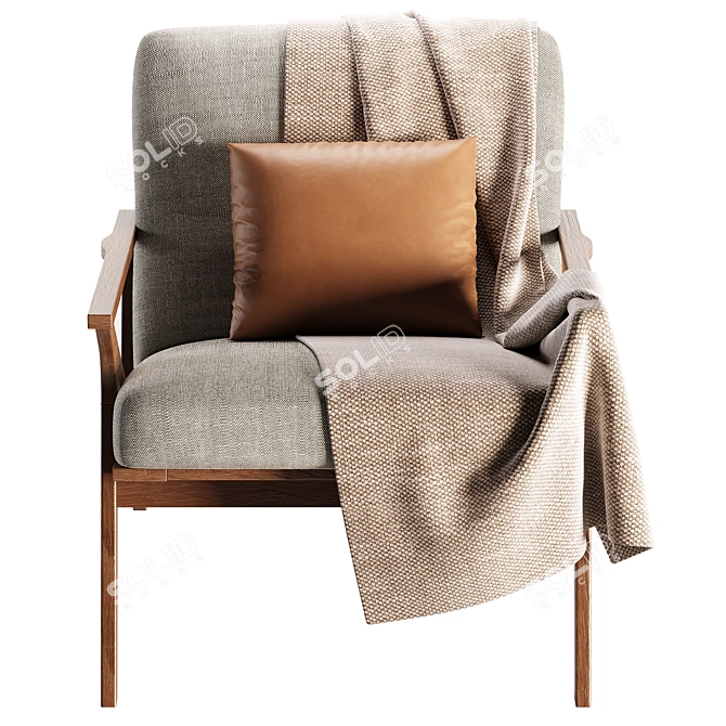 Sophisticated Cavett Accent Chair 3D model image 2