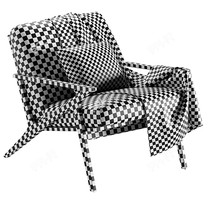 Sophisticated Cavett Accent Chair 3D model image 4