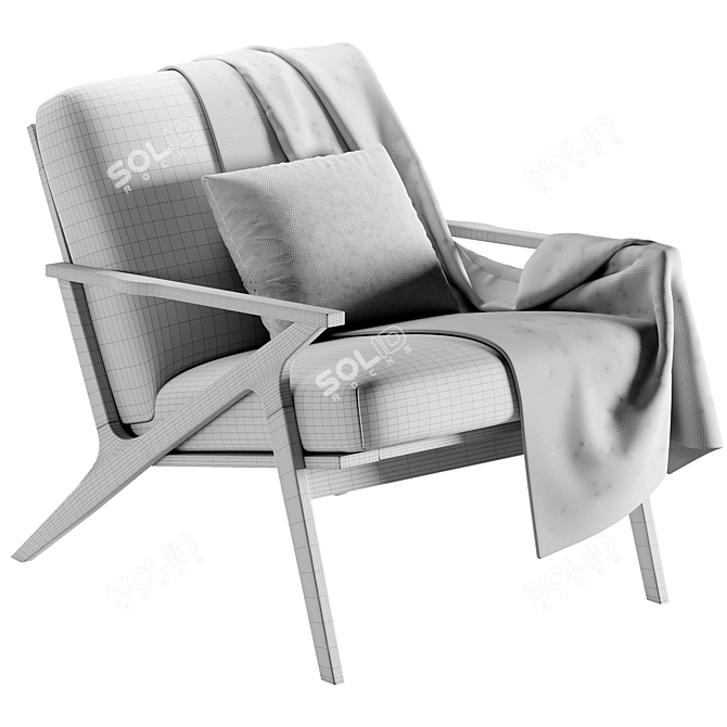 Sophisticated Cavett Accent Chair 3D model image 5