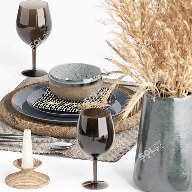  Modern Tableware Set 12 3D model image 3