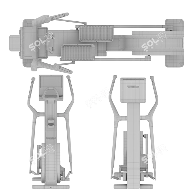 Artis Synchro Elliptical Trainer 3D model image 12