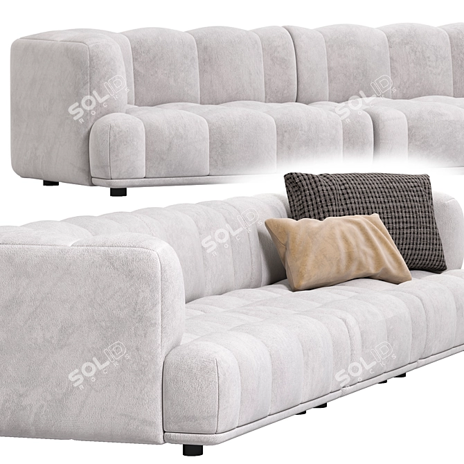 Quilton Modular Sofa Scandinavian Design 3D model image 2