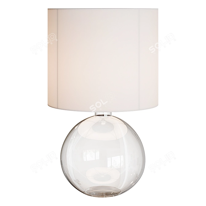 Elegant Glass Table Lamp 3D model image 1