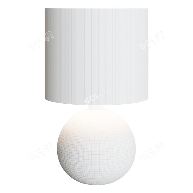 Elegant Glass Table Lamp 3D model image 3