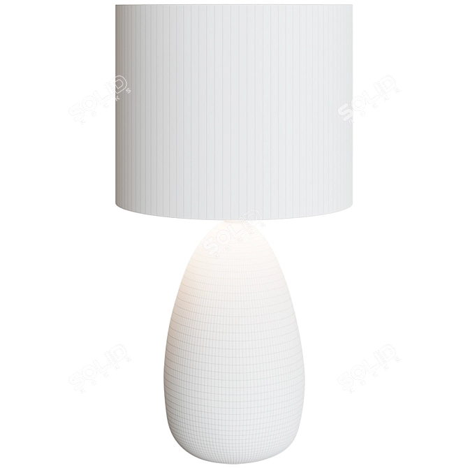 Elegant Glass Table Lamp 3D model image 4