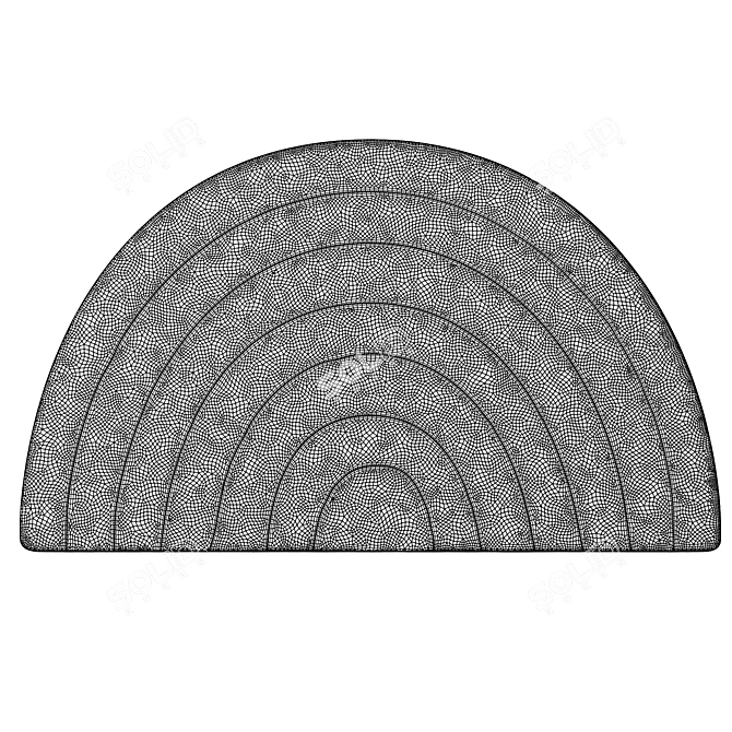 Rainbow Kids Rug 3D model image 2