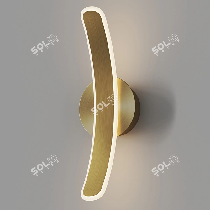 Brass Dawn LED Wall Light 3D model image 1