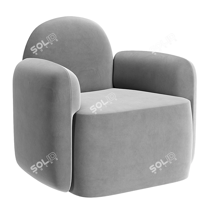 Modern Lounge Armchair in Aldermaston 3D model image 2