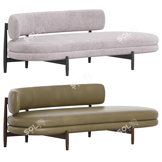 Minimalist Lars Sofa, Elegant Design 3D model image 1