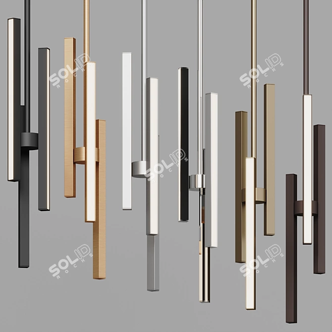 Sculptural LED Mini Pendant Lighting 3D model image 4
