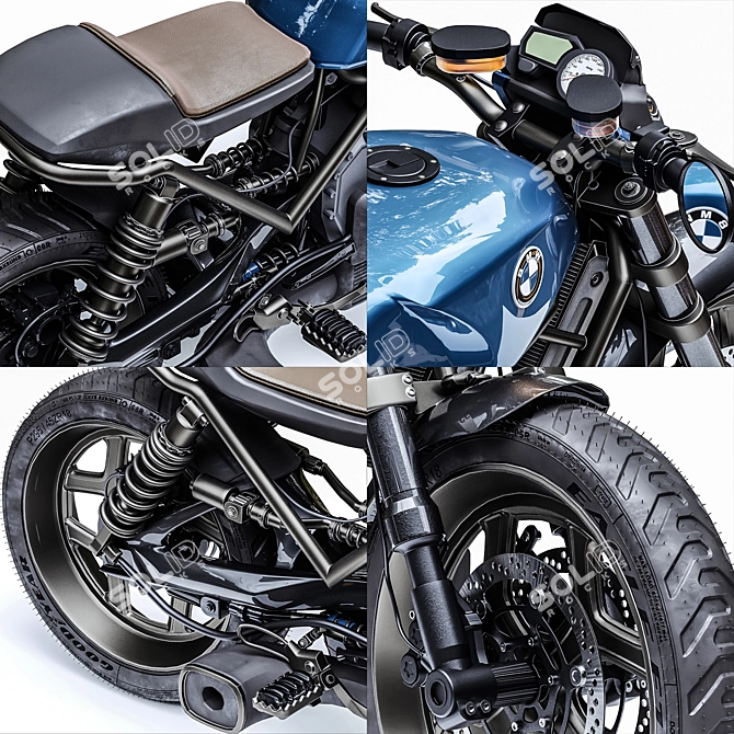 BMW K100 Custom Cafe Racer 3D model image 3