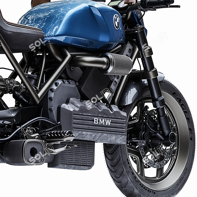 BMW K100 Custom Cafe Racer 3D model image 4