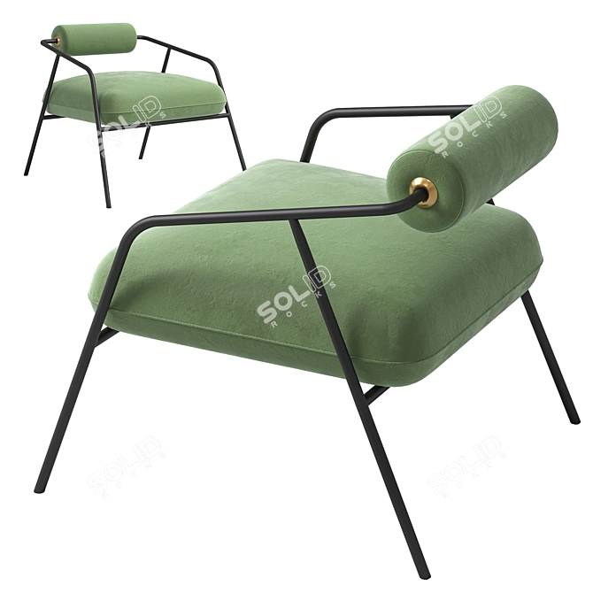 Modern Cyrus Chair in Corona Render 3D model image 3