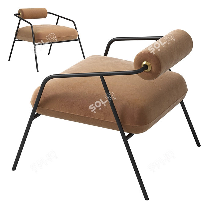 Modern Cyrus Chair in Corona Render 3D model image 4