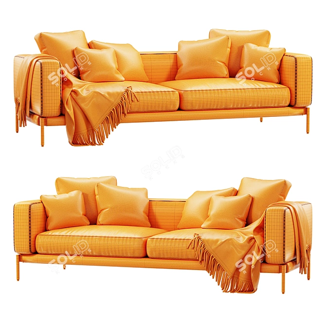 Romeo 2-Seater Modern Sofa 3D model image 6