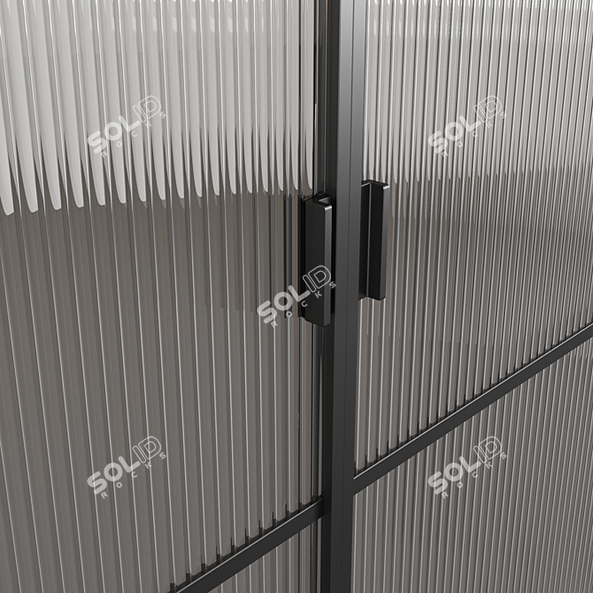 Sliding Doors with Textured Glass 3D model image 3