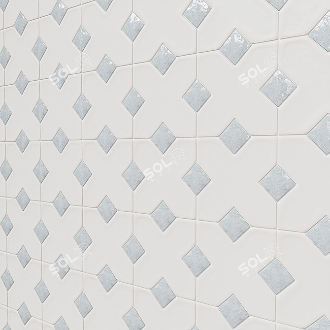 Geometric Ceramic Tile KASBAH 3D model image 3