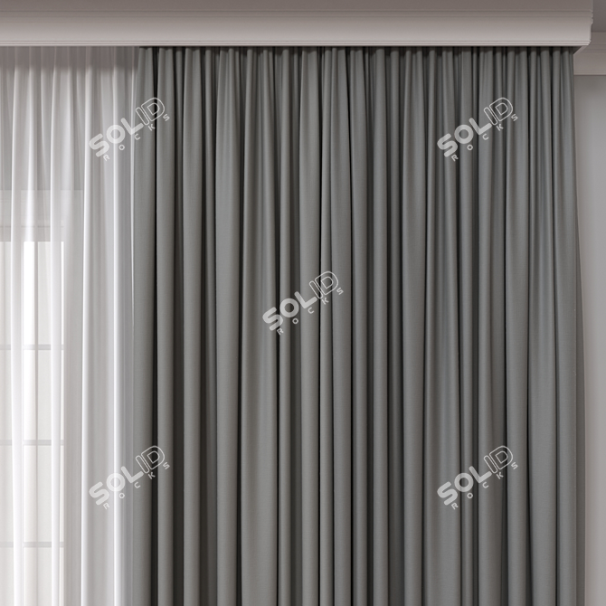 Window Curtain 527 Mesh  3D model image 3