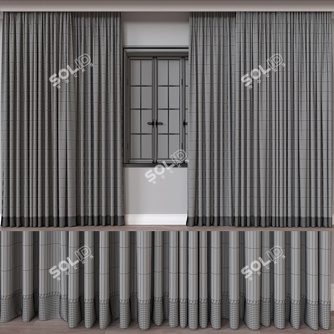 Window Curtain 527 Mesh  3D model image 4