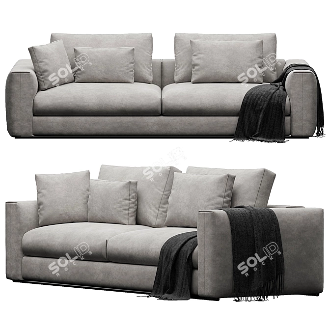Modern Stylish Sofa Render Model 3D model image 1
