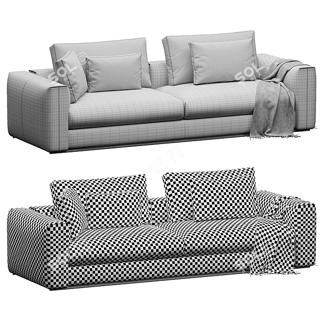 Modern Stylish Sofa Render Model 3D model image 5