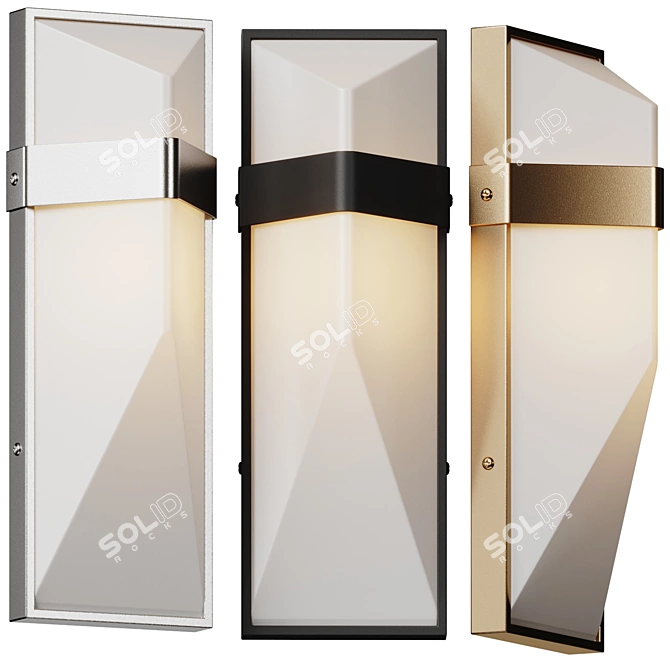 Luxury LED Outdoor Wall Sconce 3D model image 1