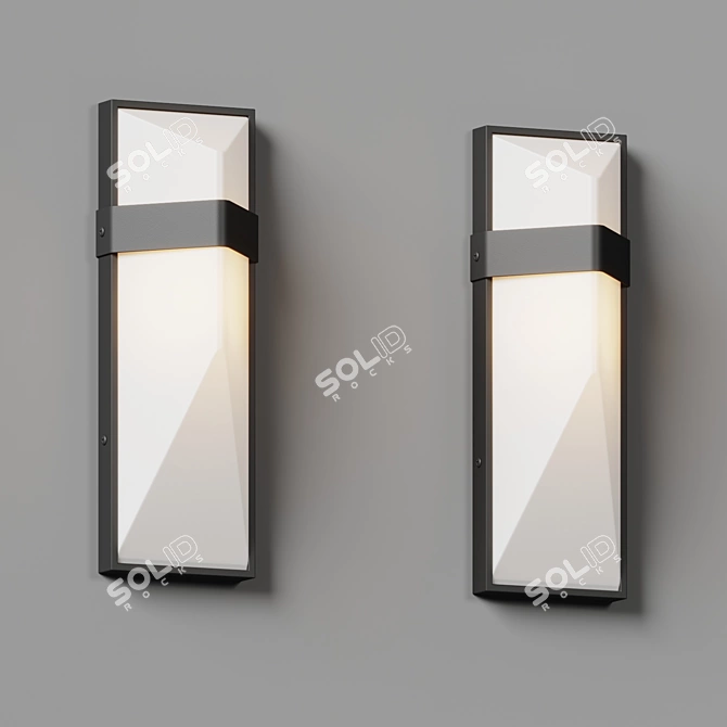 Luxury LED Outdoor Wall Sconce 3D model image 2