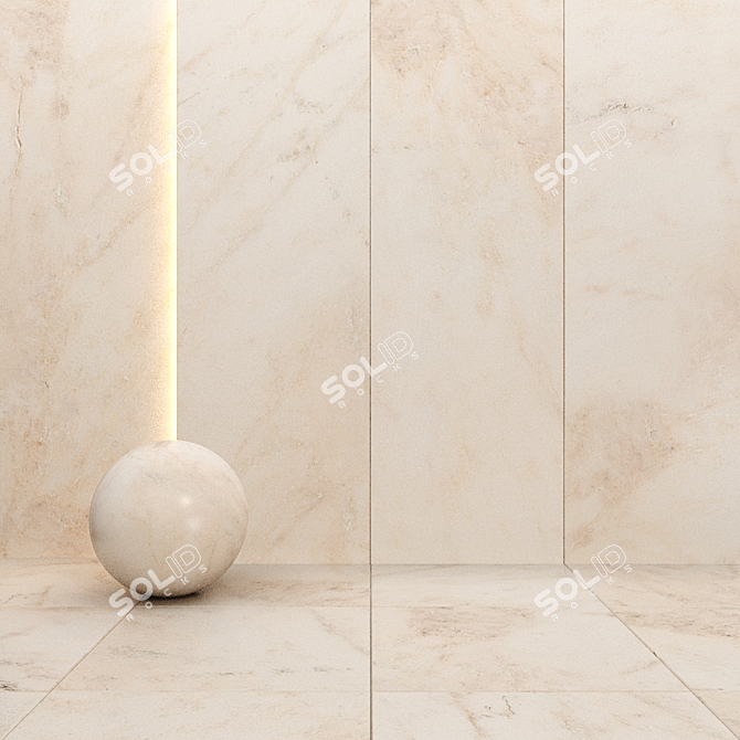 Substance-Designed PBR Marble Material 3D model image 1