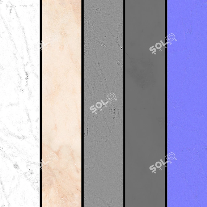 Substance-Designed PBR Marble Material 3D model image 3