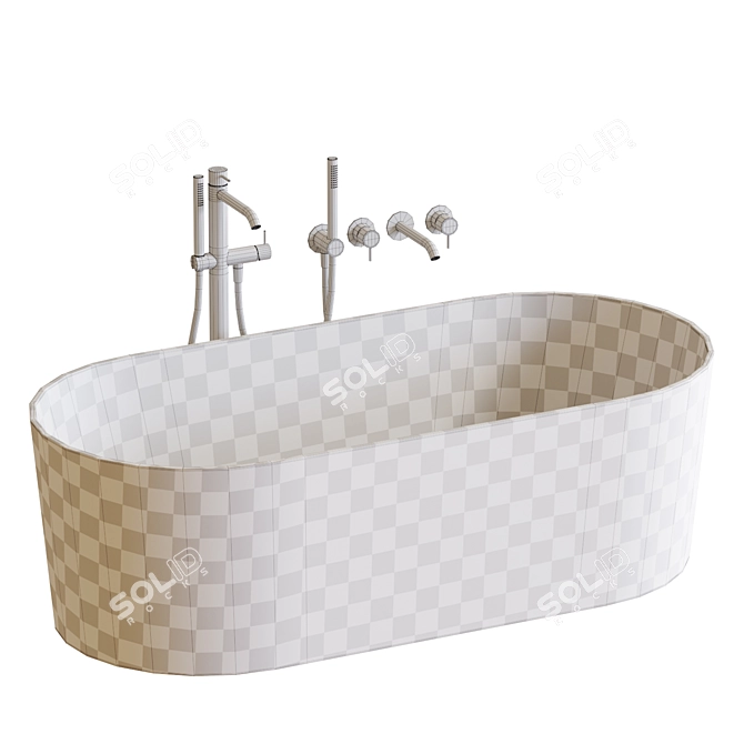 Omnires OVO Standalone Bathtub 3D model image 3