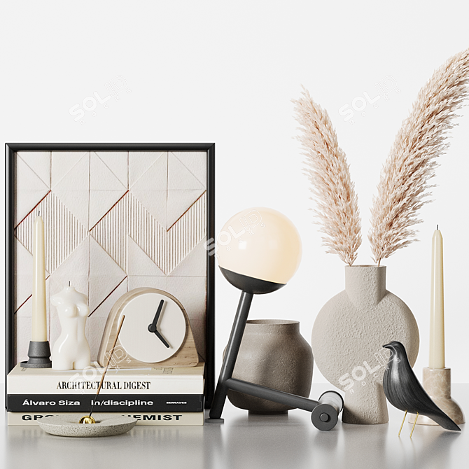 Elegant Decor Set with Turbosmooth 3D model image 3